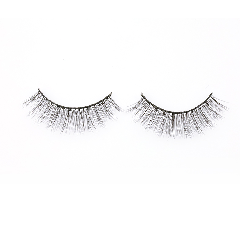 Factory Price Private Package 3D Silk Strip Lashes Korea PBT Fiber Strip Eyelashes Natural and Soft  in the US YY101
